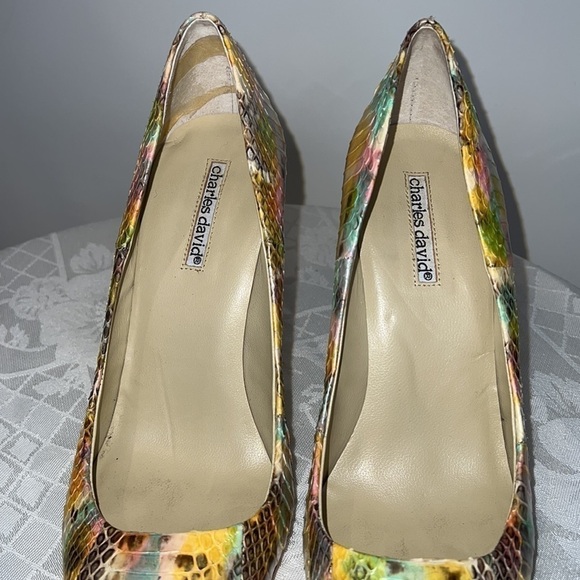 Charles David Sz 8.5 Snakeskin Pumps Heels - Picture 8 of 13